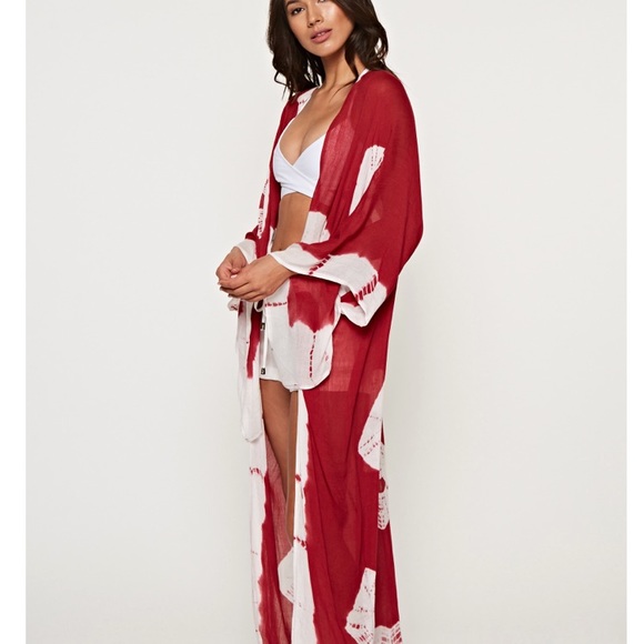 Tie Dye Maxi Kimono - Picture 1 of 8
